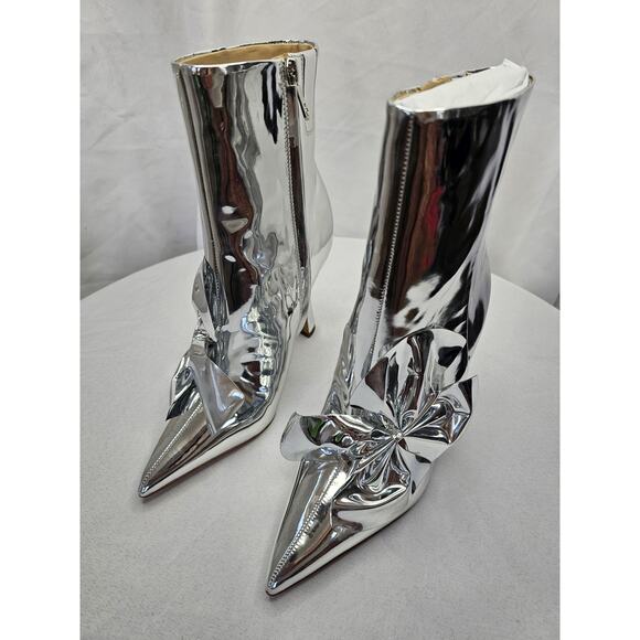 Sam Edelman Women's Esmae2 Silver Bootie Boots Size 7M NWT - Picture 5 of 16